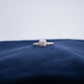Silver Elara Cushion Halo Ring