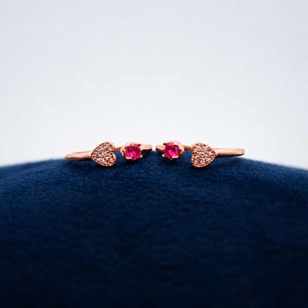Rosé Sweetheart Gem Toe Ring