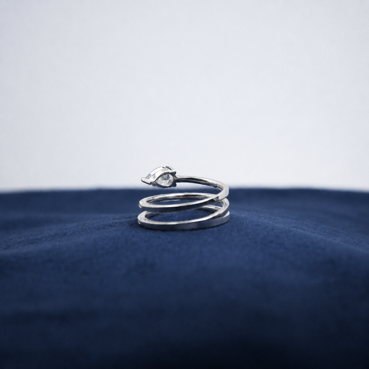 Silver Solenne Double-Band Ring
