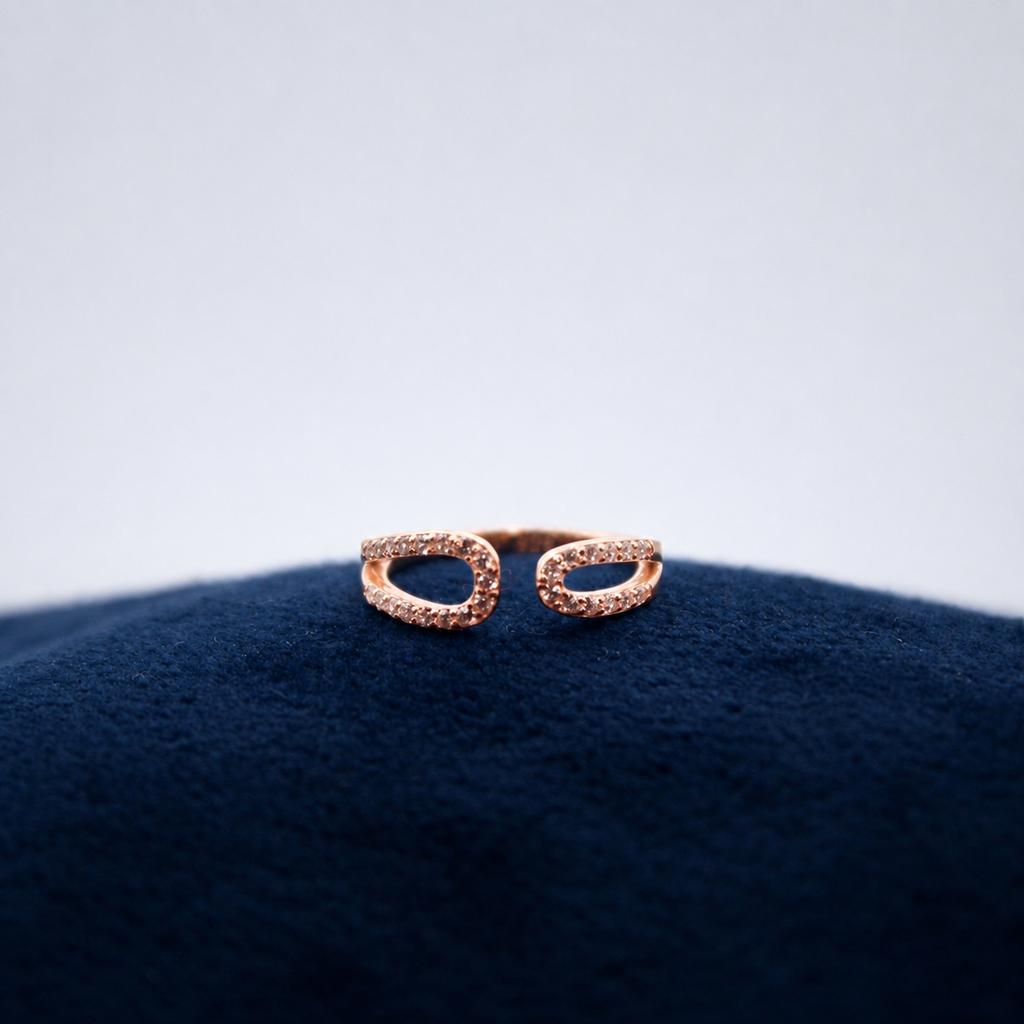 Roselle Double Loop Toe Ring