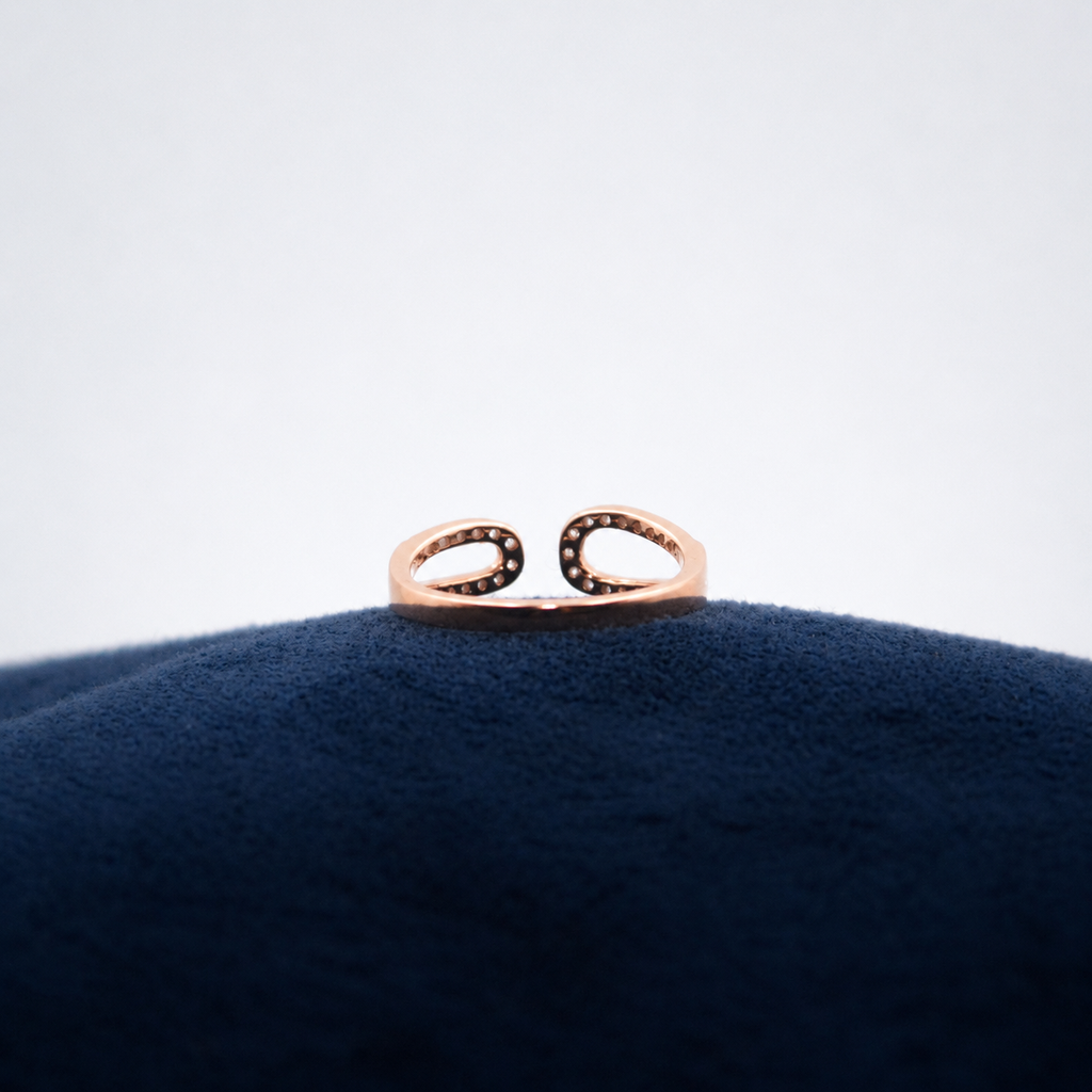 Roselle Double Loop Toe Ring