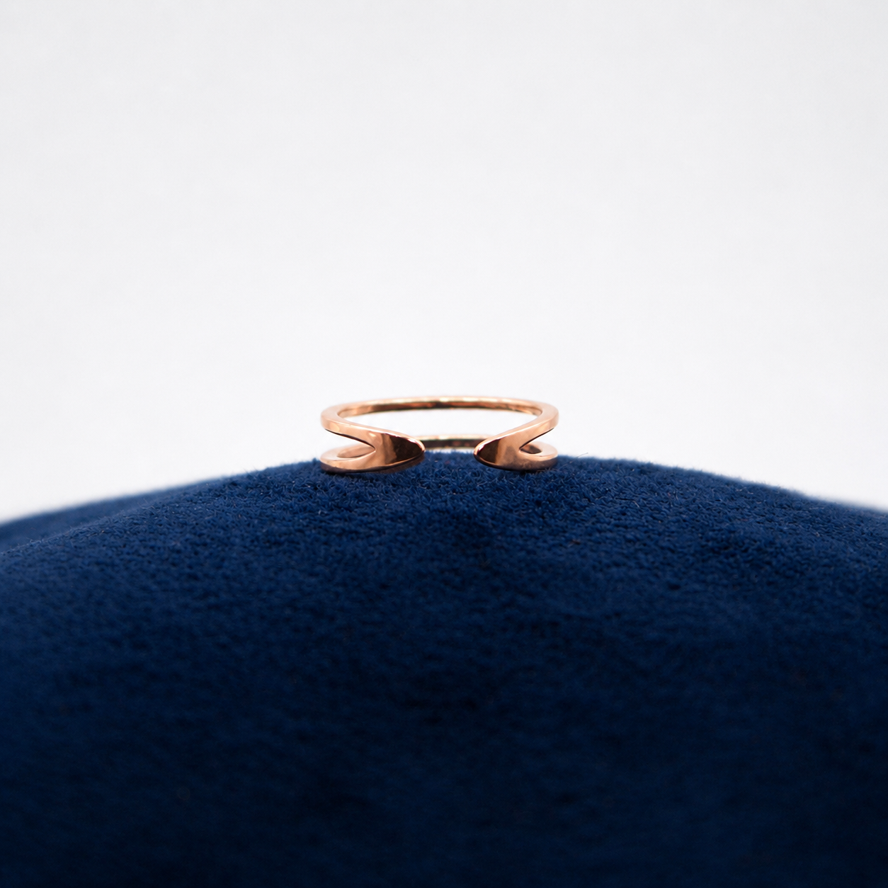 Rosé Twinline Toe Ring
