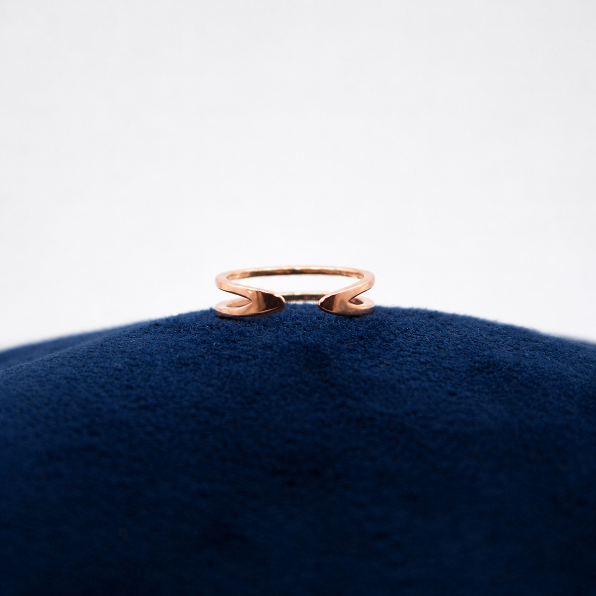 Rosé Duet Arc Toe Ring