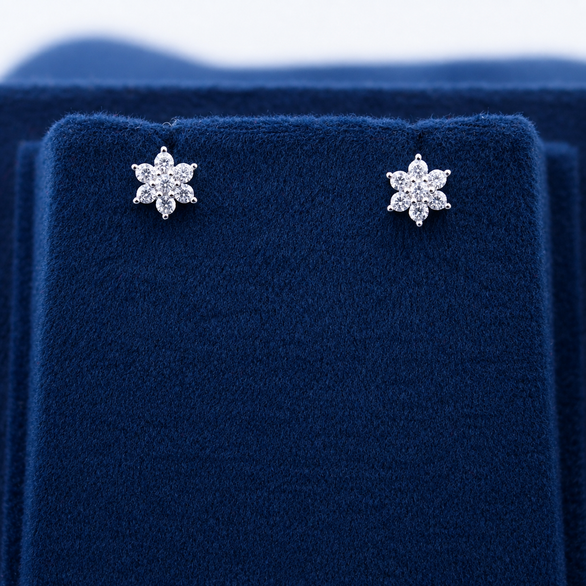 Silver Blossom Cluster Studs