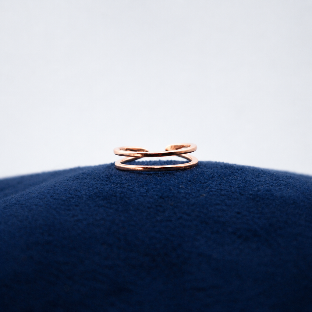 Rosé Twinline Toe Ring