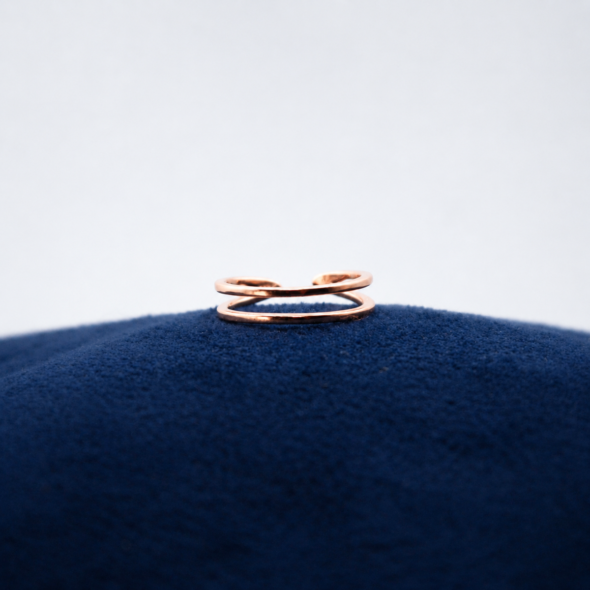 Rosé Twinline Toe Ring