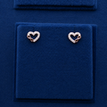 Rose Gold Celeste Open Heart Crystal Stud Earrings