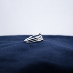 Silver Elara Floral Multi-Band Ring