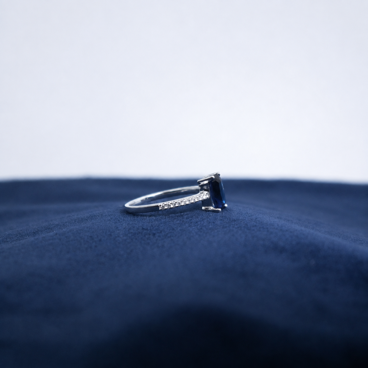 Silver Sapphire Royale Ring