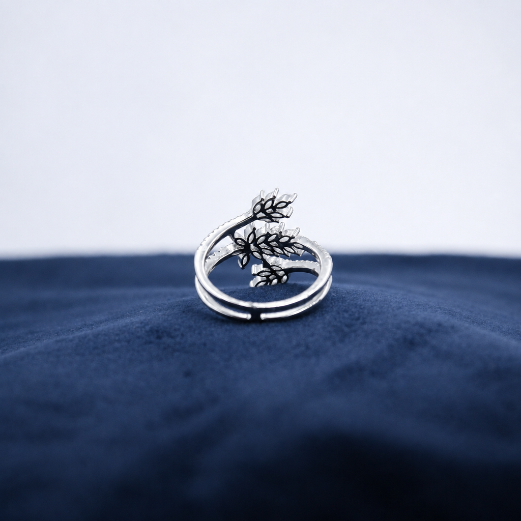 Silver Arabelle Botanical Ring