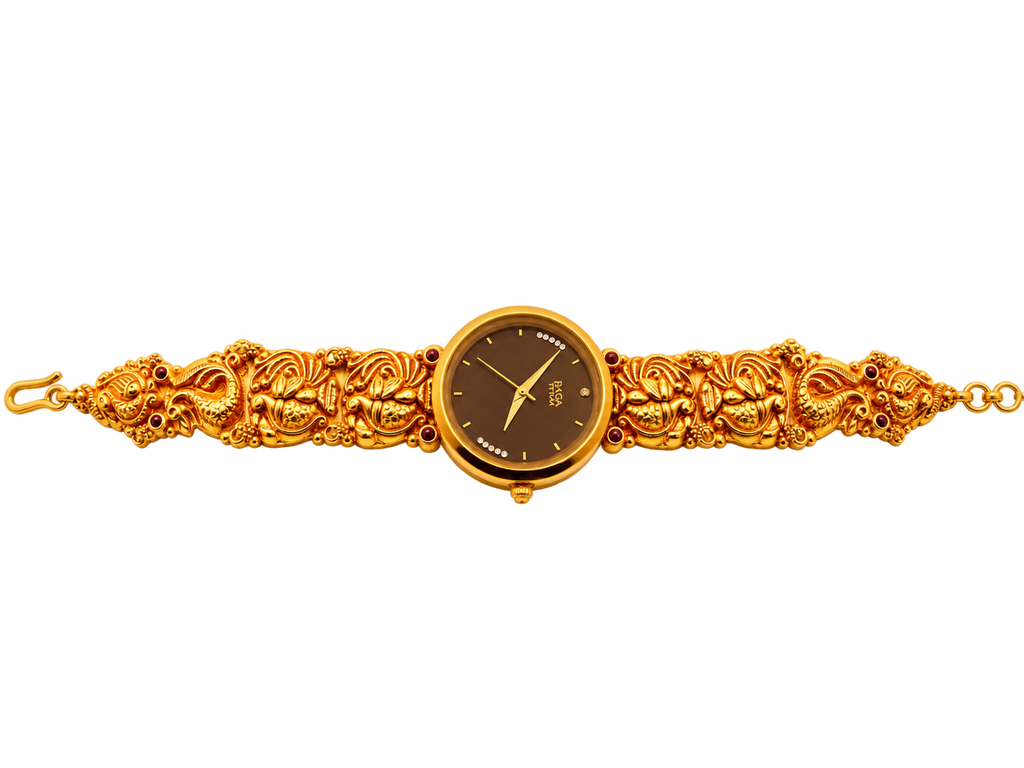 Raga Titan  Heritage Peacock Gold-Tone Bracelet Watch