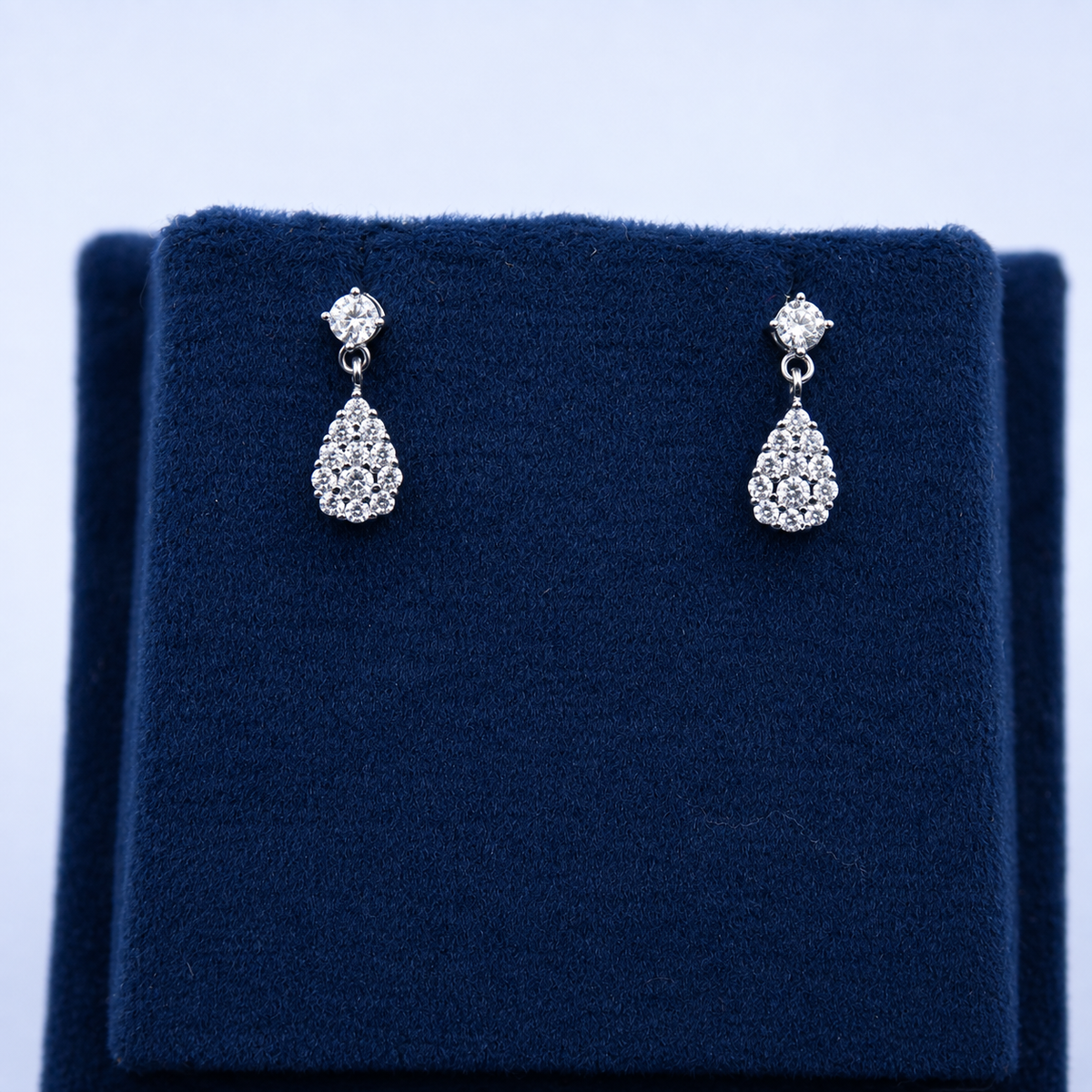 Silver Teardrop Grace Earrings