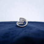 Silver Baguette Royale Open Ring