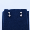 Silver Elara Crystal Cluster Drop Earrings