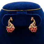 Ruby Peacock Feather Set