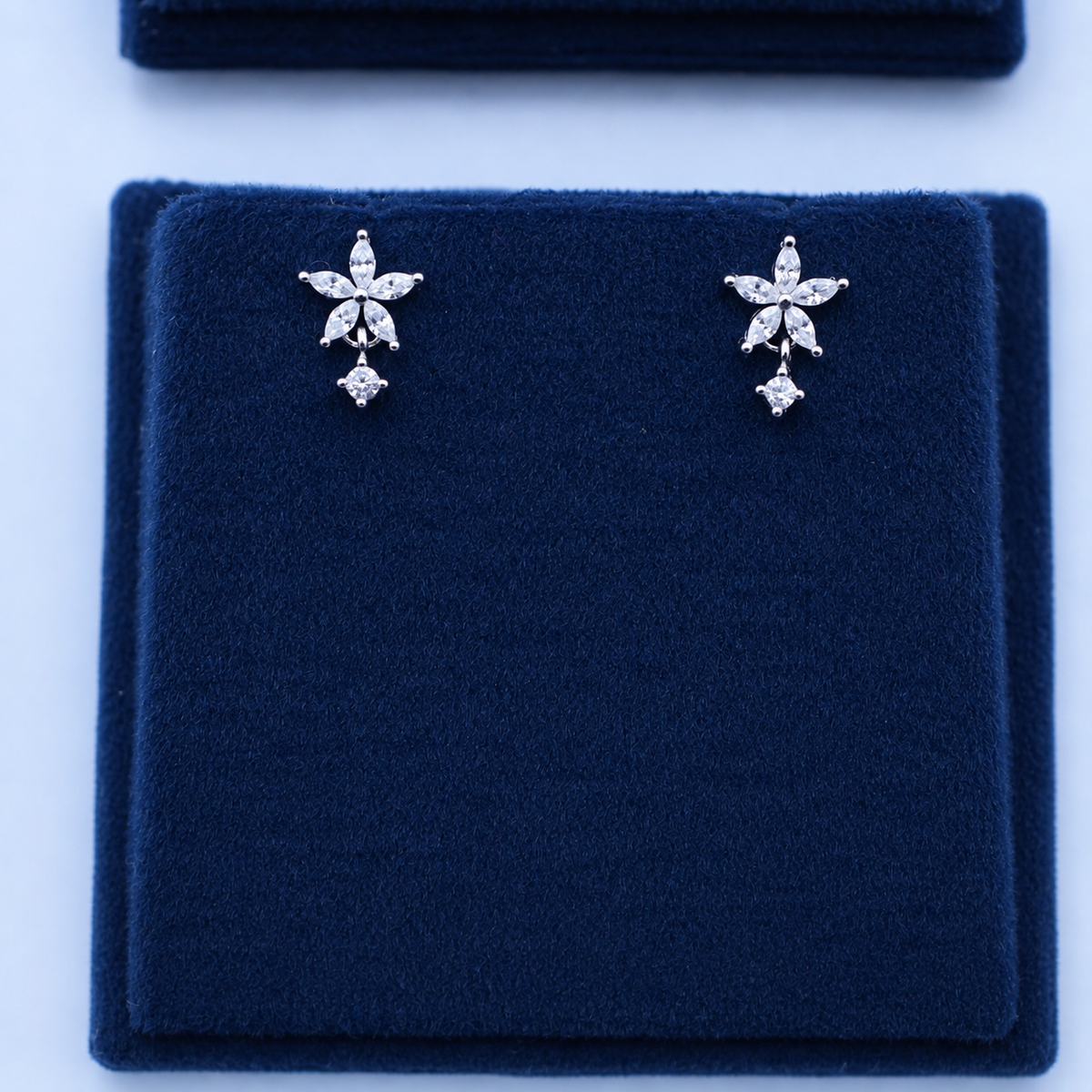 Silver Petal Grace Studs