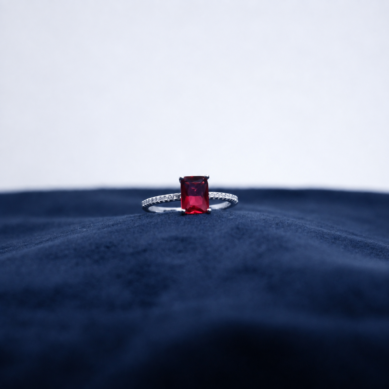Silver Ruby Royale Ring