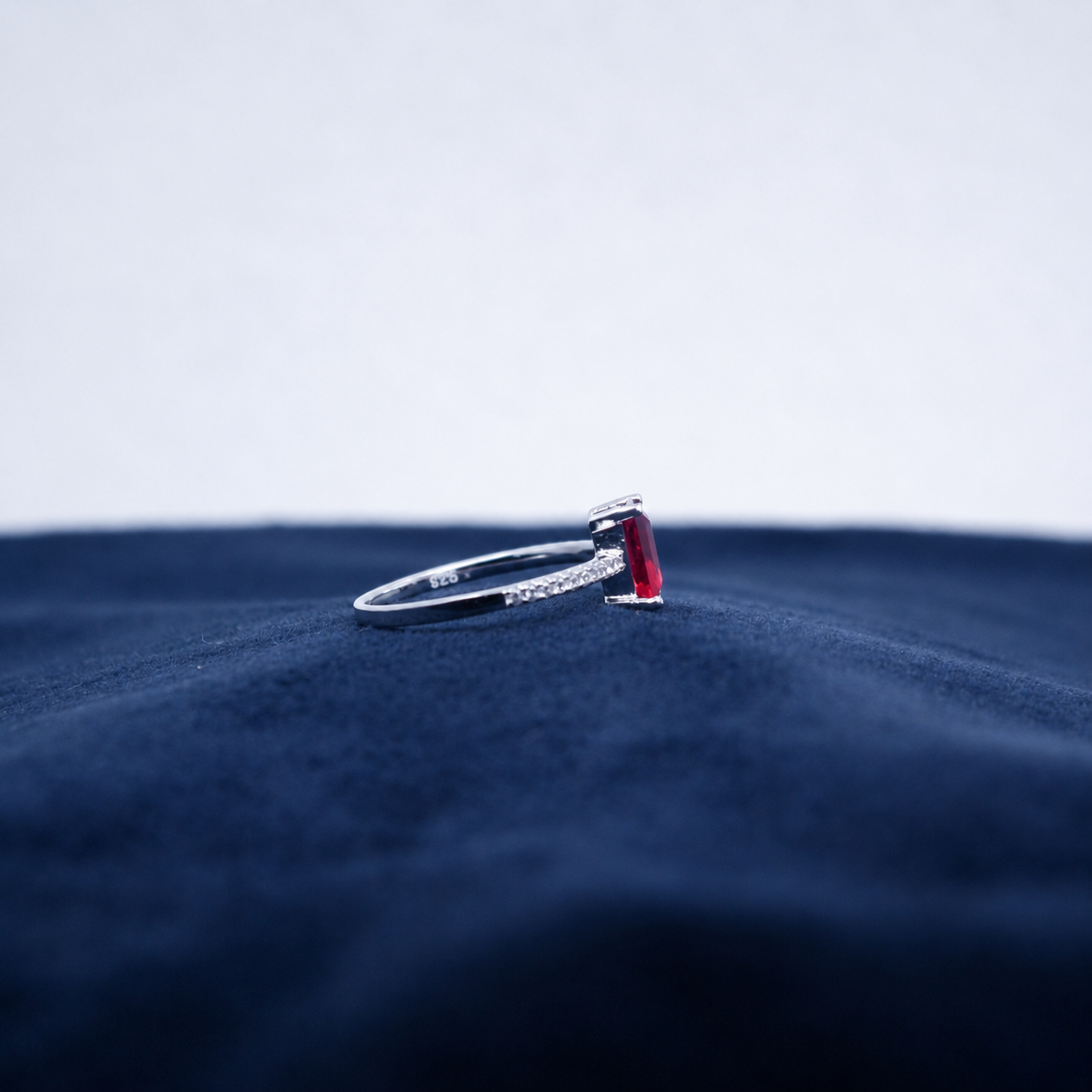 Silver Ruby Royale Ring