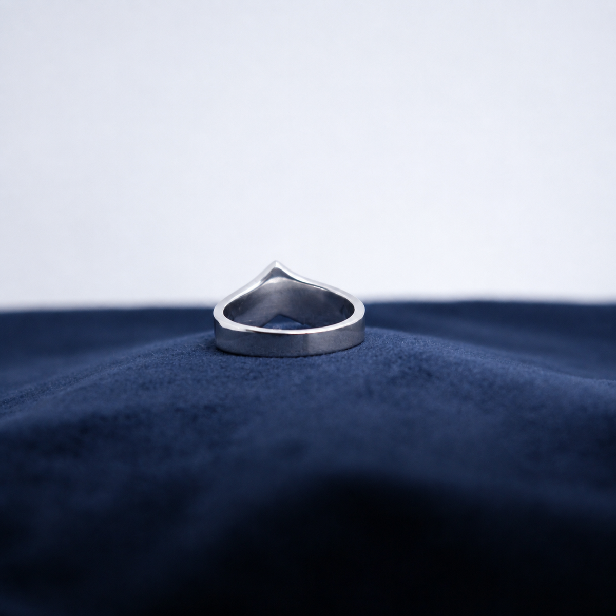 Silver Blush Geometric Ring