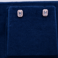 Rose Gold Celeste Baguette Crystal Stud Earrings