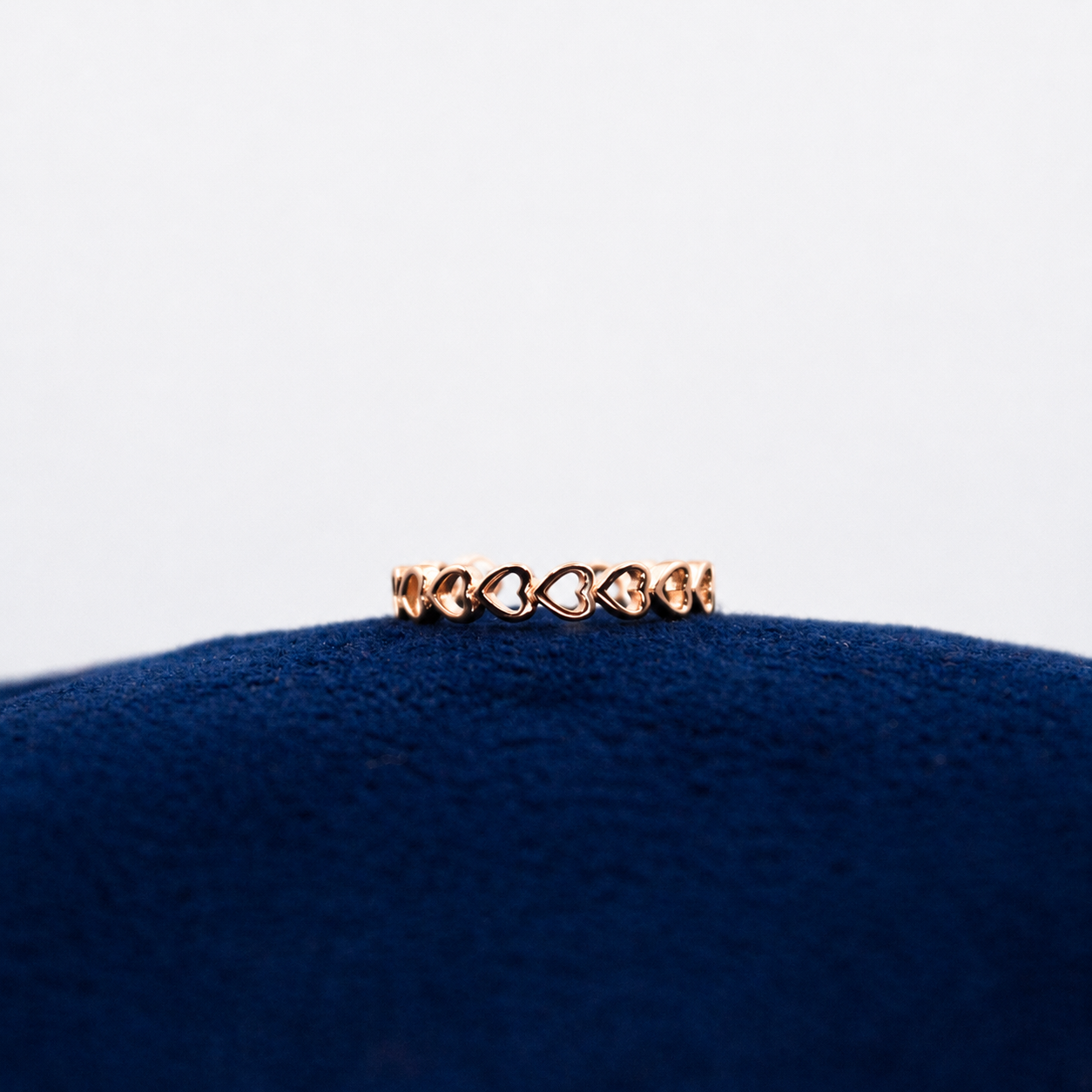 Rosé Heart Charm Toe Ring