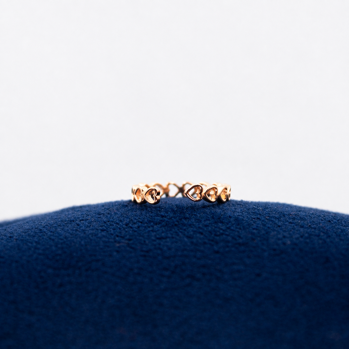 Rosé Heart Charm Toe Ring
