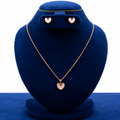 Elegant Rose Gold Pearlescent Heart Set