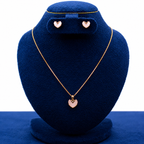Elegant Rose Gold Pearlescent Heart Set