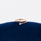 Rosé Crisscross Luxe Toe Ring