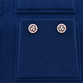 Rose Gold Celeste Ornate Crystal Stud Earrings