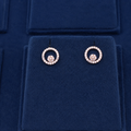 Rosé Circle Bloom Studs