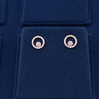 Rosé Circle Bloom Studs
