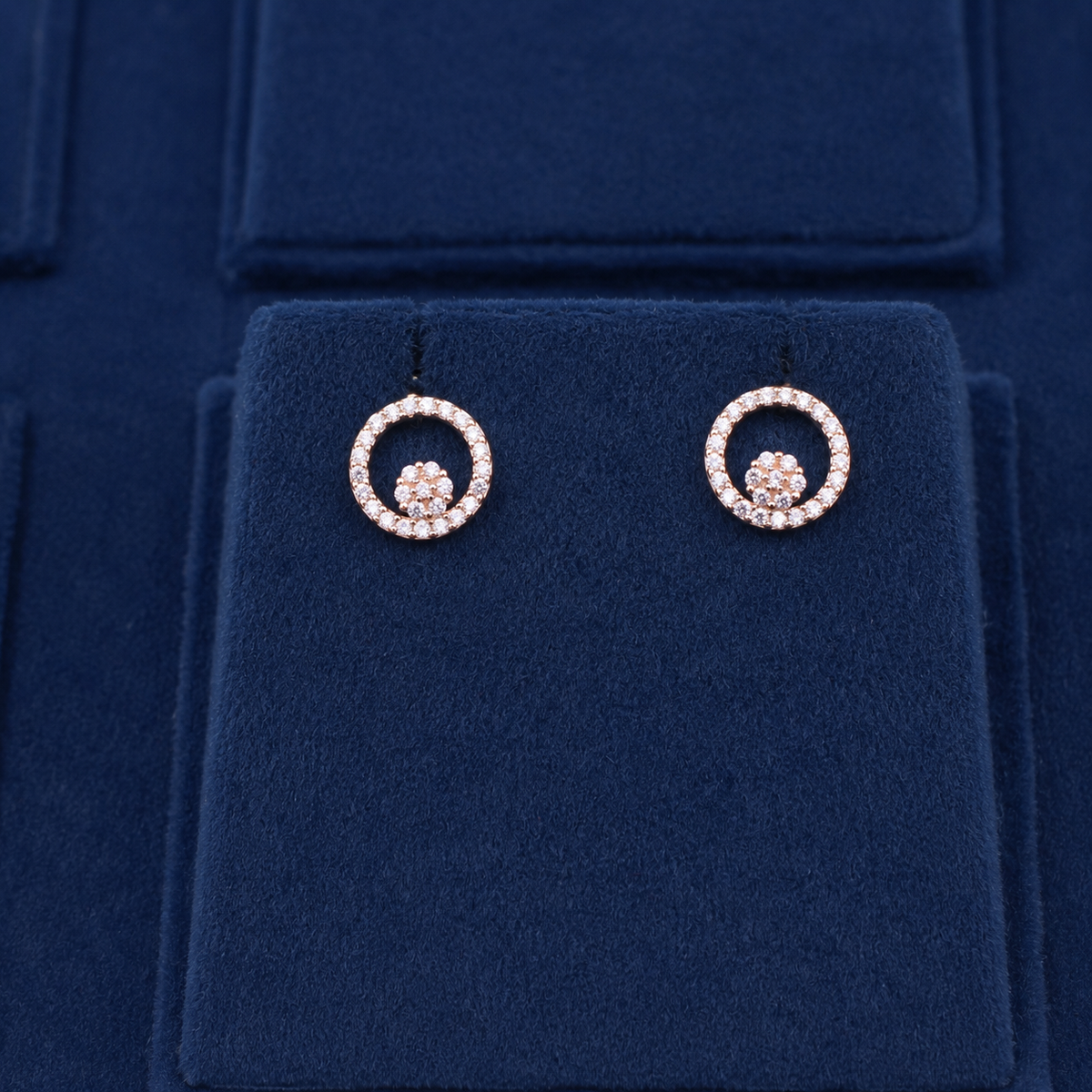 Rosé Circle Bloom Studs