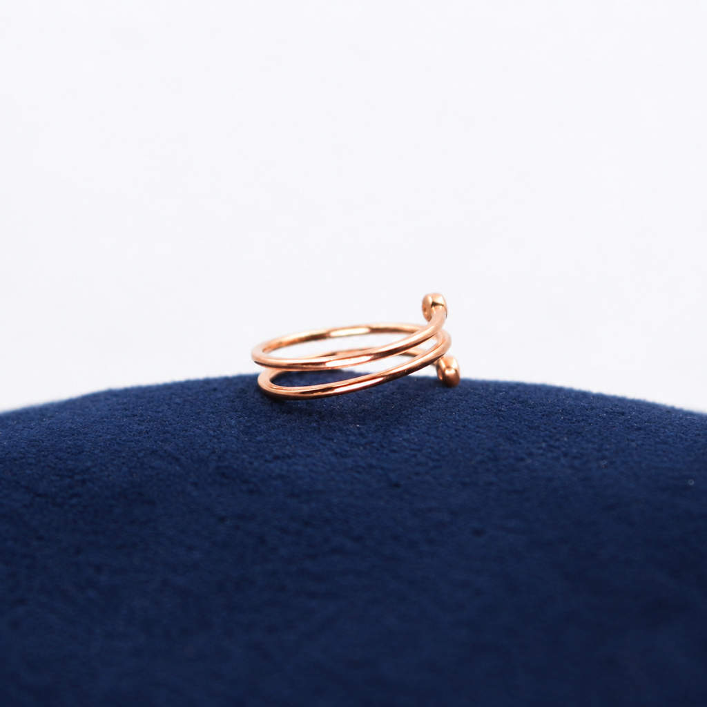 Rosé Crisscross Luxe Toe Ring
