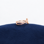 Rosé Crisscross Luxe Toe Ring