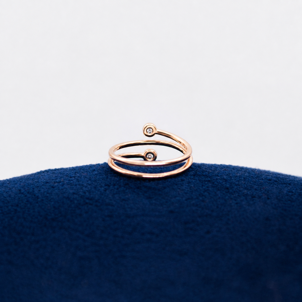 Rosé Crisscross Luxe Toe Ring