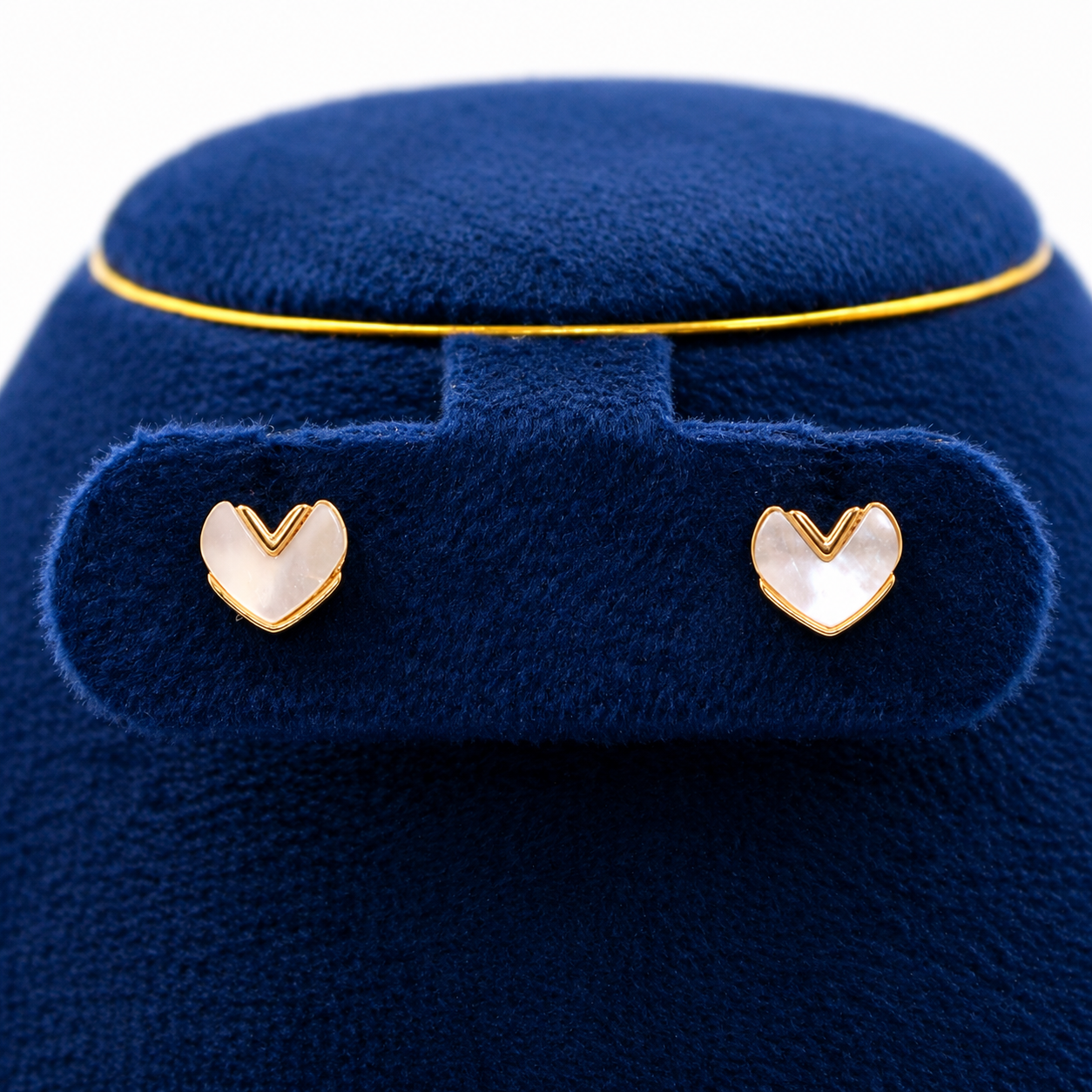 Elegant Rose Gold Pearlescent Heart Set