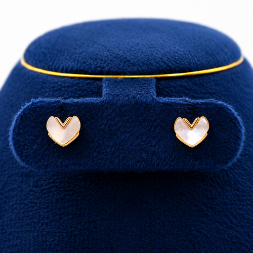 Elegant Rose Gold Pearlescent Heart Set