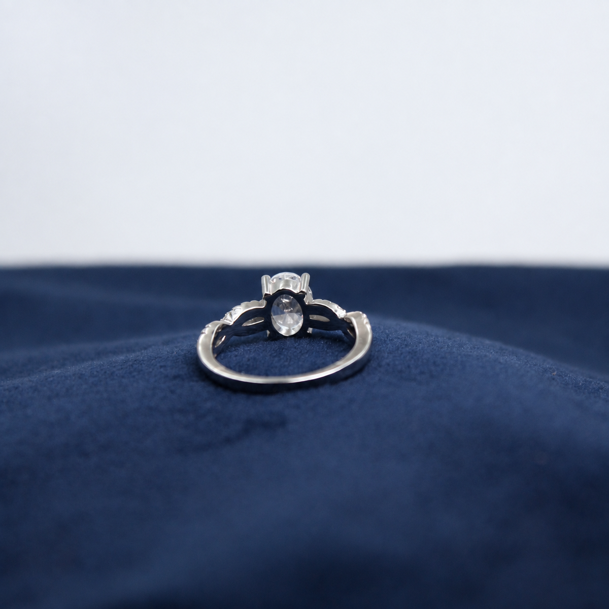 Silver Bow Solitaire Ring