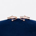 Rosé Crisscross Luxe Toe Ring