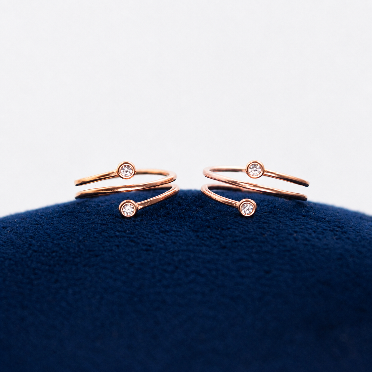 Rosé Crisscross Luxe Toe Ring