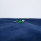 Silver Emerald Regent Ring