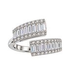 Silver Baguette Royale Open Ring