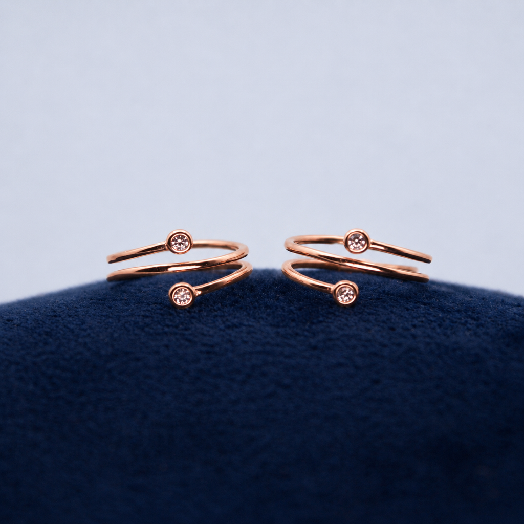 Rosé Crisscross Luxe Toe Ring