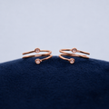 Rosé Crisscross Luxe Toe Ring