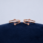 Rosé Crisscross Luxe Toe Ring