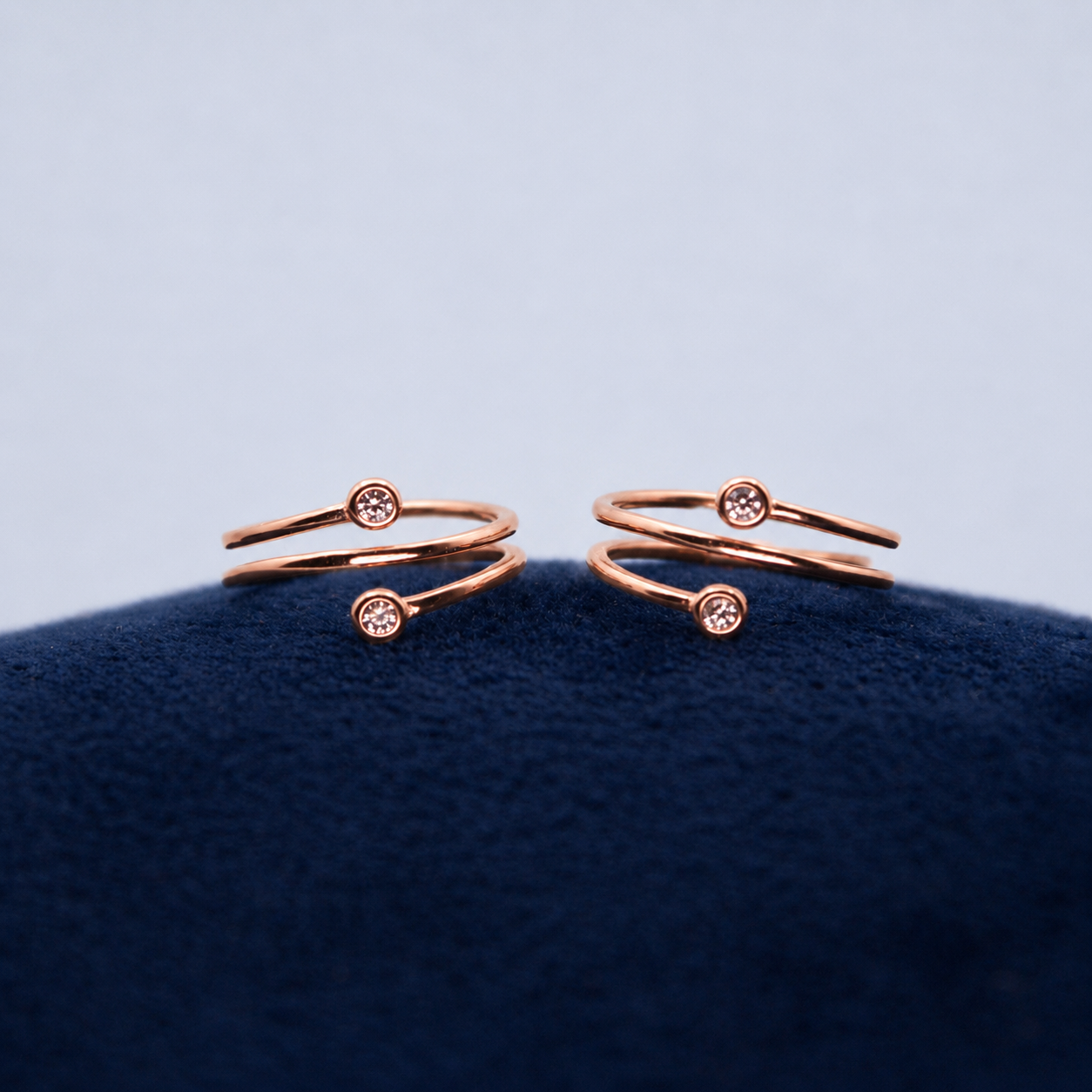 Rosé Crisscross Luxe Toe Ring