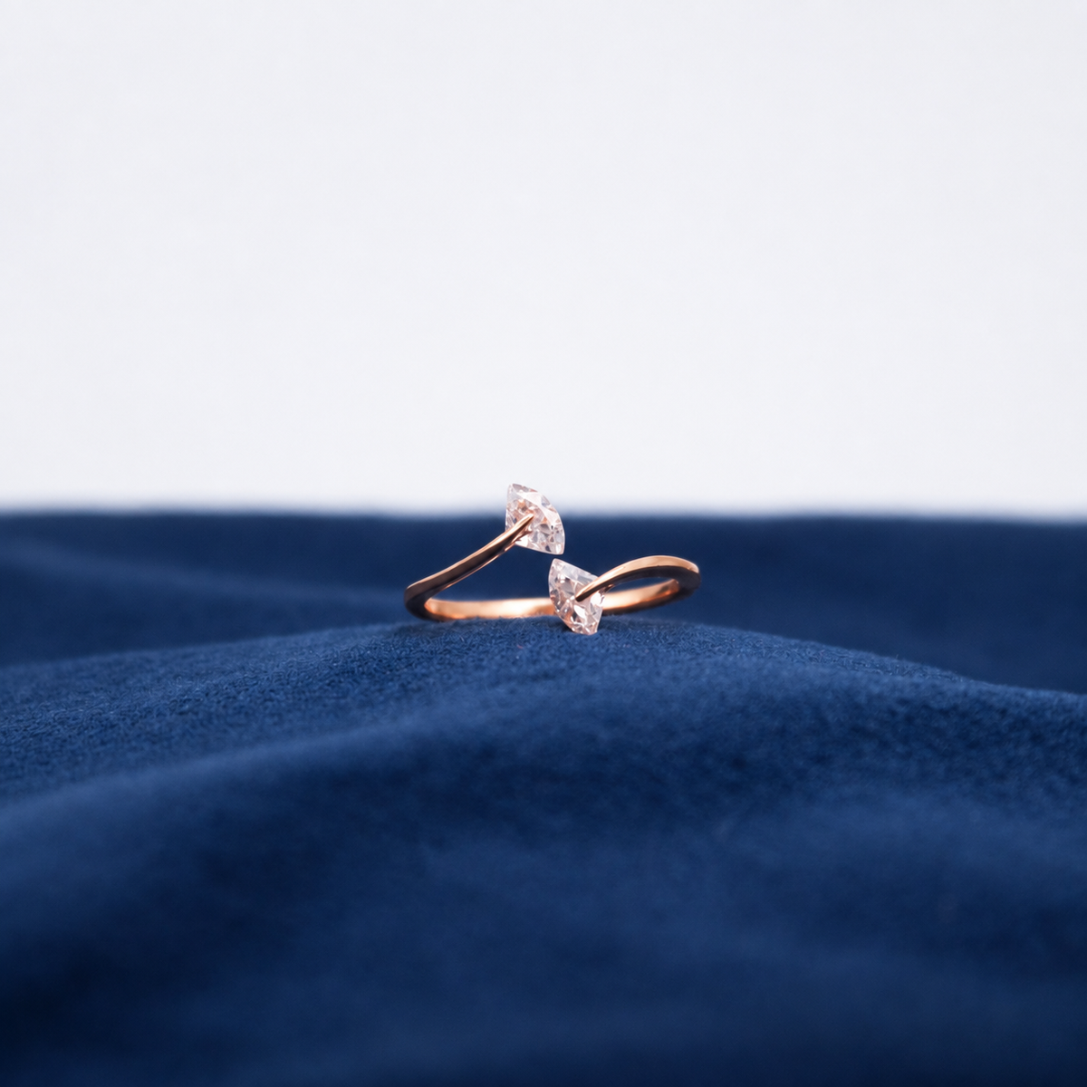 Rosé Butterfly Crystal Ring