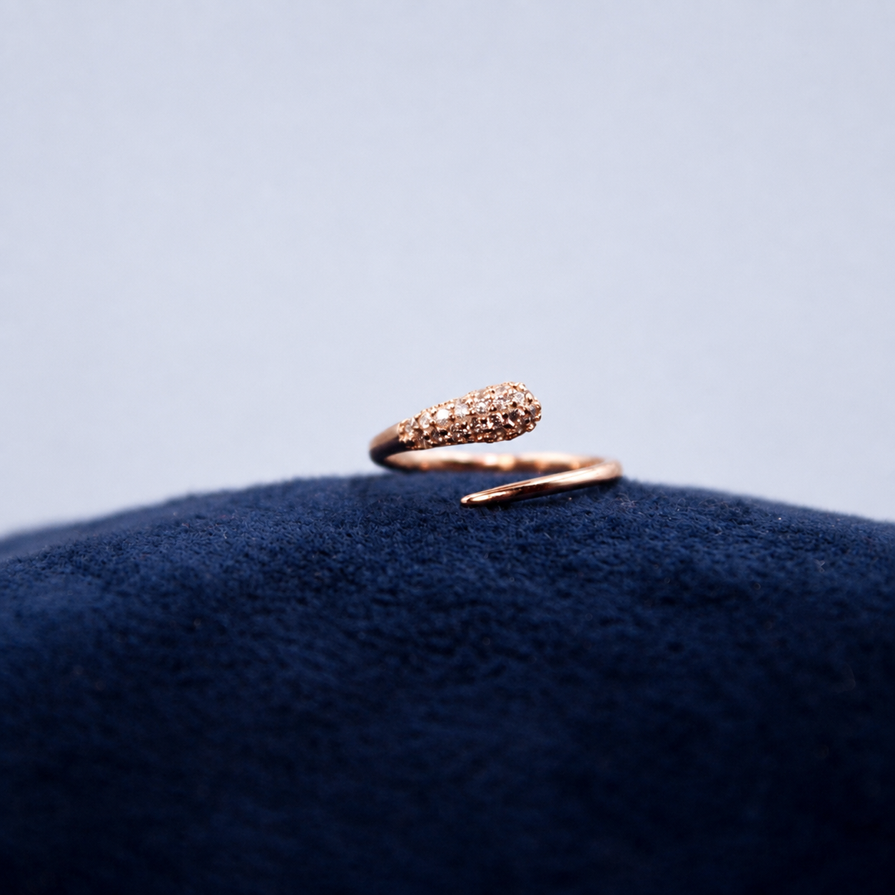 Roselle Crystal Curve Toe Ring