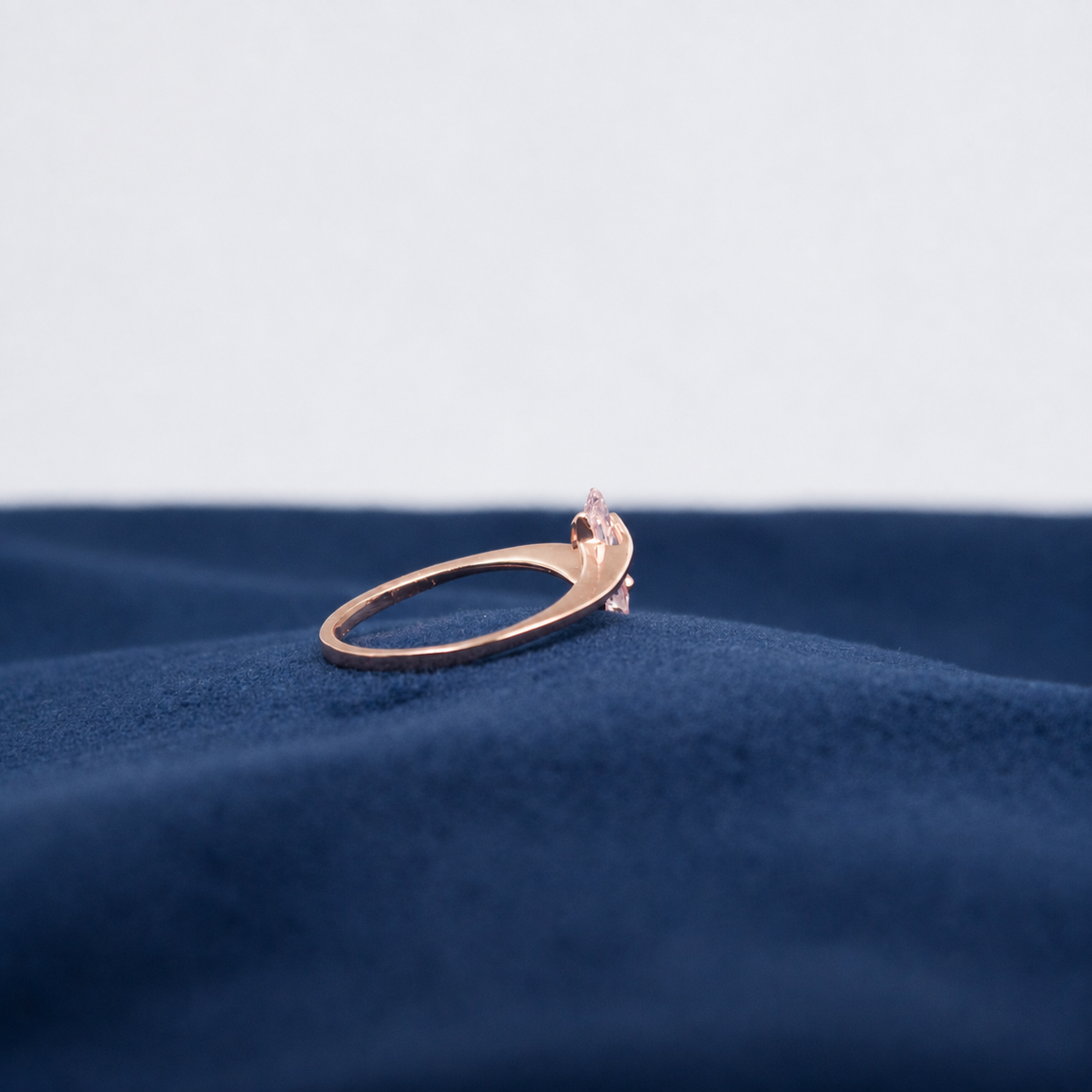 Rosé Butterfly Crystal Ring